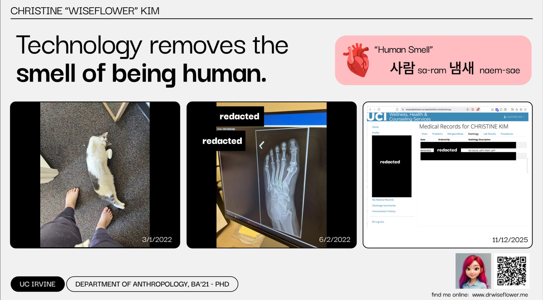 Technology removes the smell of being human.